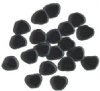 20 10mm Flat Cut Window Heart Beads Black
